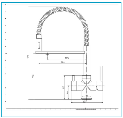 Gliano 3 way faucet chrome SP303