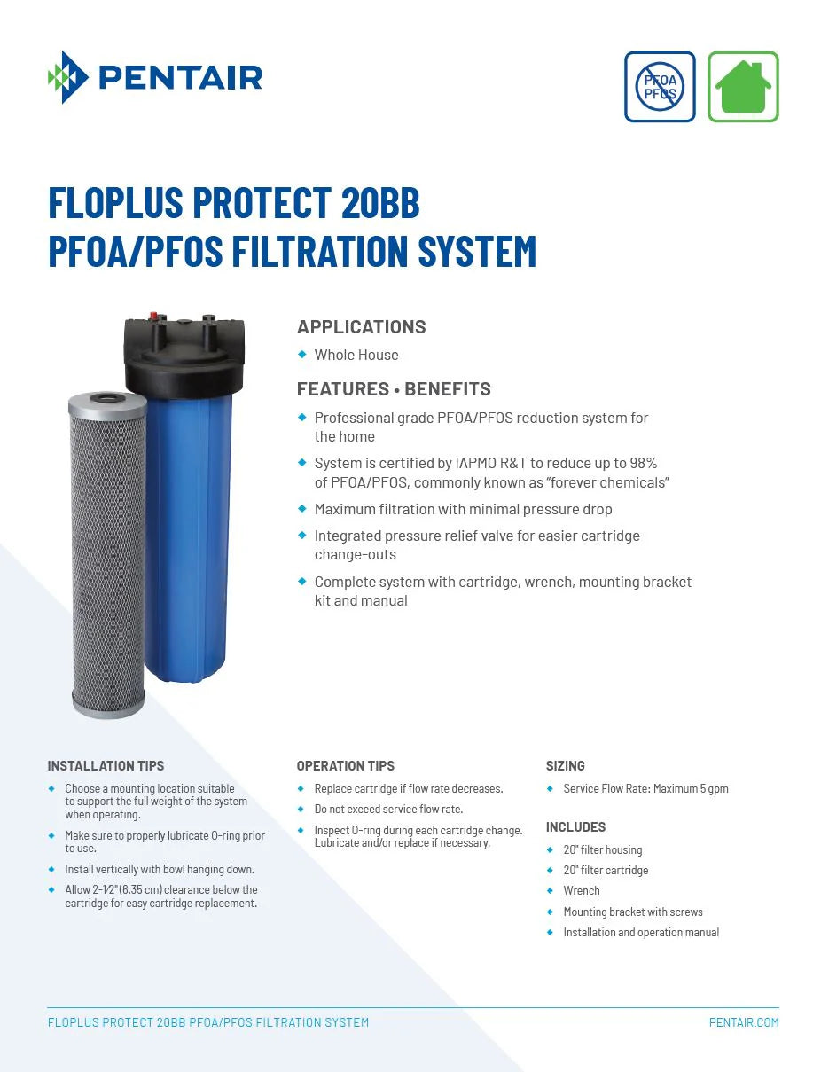 Pentair FLOPLUS Protect 20 BB - Système PFAS/PFOS