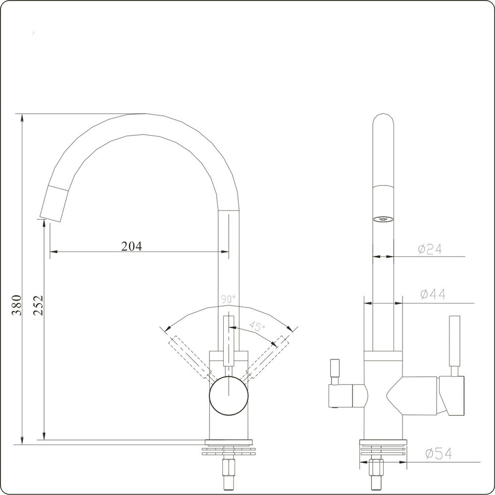 Gliano 3-wegkraan zwart BR301