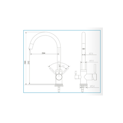 Gliano faucet B105 Chrome